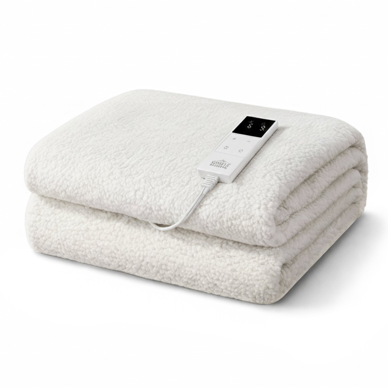 Giselle Electric Blanket LED Remote Sherpa Fleece Underlay Fully Fitted Machine Washable King Single-Home &amp; Garden > Bedding > Blankets &amp; Throws-PEROZ Accessories