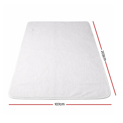 Giselle Electric Blanket LED Remote Sherpa Fleece Underlay Fully Fitted Machine Washable King Single-Home &amp; Garden > Bedding > Blankets &amp; Throws-PEROZ Accessories