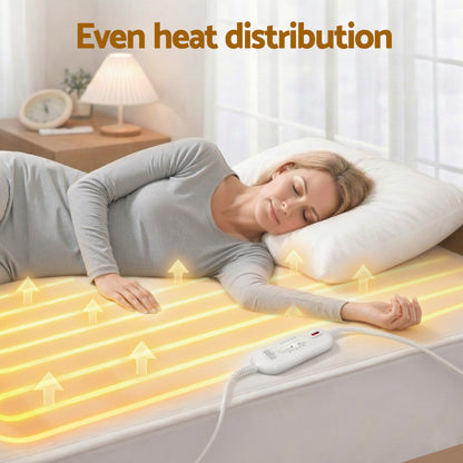 Giselle Electric Blanket King Single Heated Fully Fitted Washable Pad Winter Warm-Home &amp; Garden > Bedding > Blankets &amp; Throws-PEROZ Accessories