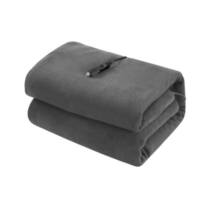 Giselle Electric Heated Blanket Car Throw Rug Grey-Home &amp; Garden > Bedding > Blankets &amp; Throws-PEROZ Accessories