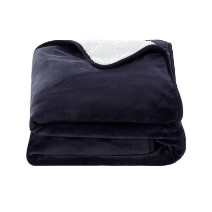 Giselle Electric Throw Rug Heated Blanket Fleece Charcoal-Home &amp; Garden > Bedding > Blankets &amp; Throws-PEROZ Accessories