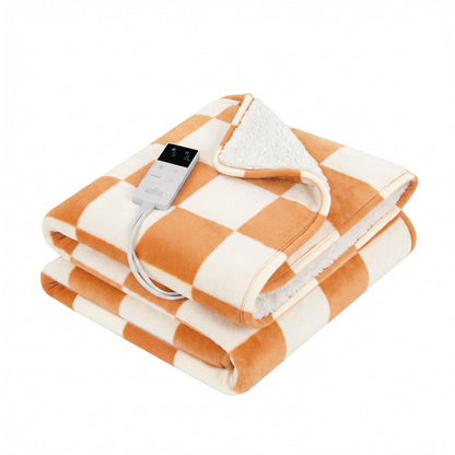 Giselle Electric Throw Rug Dual Side Fleece Flannel Heated Blanket Yellow-Home &amp; Garden > Bedding > Blankets &amp; Throws-PEROZ Accessories