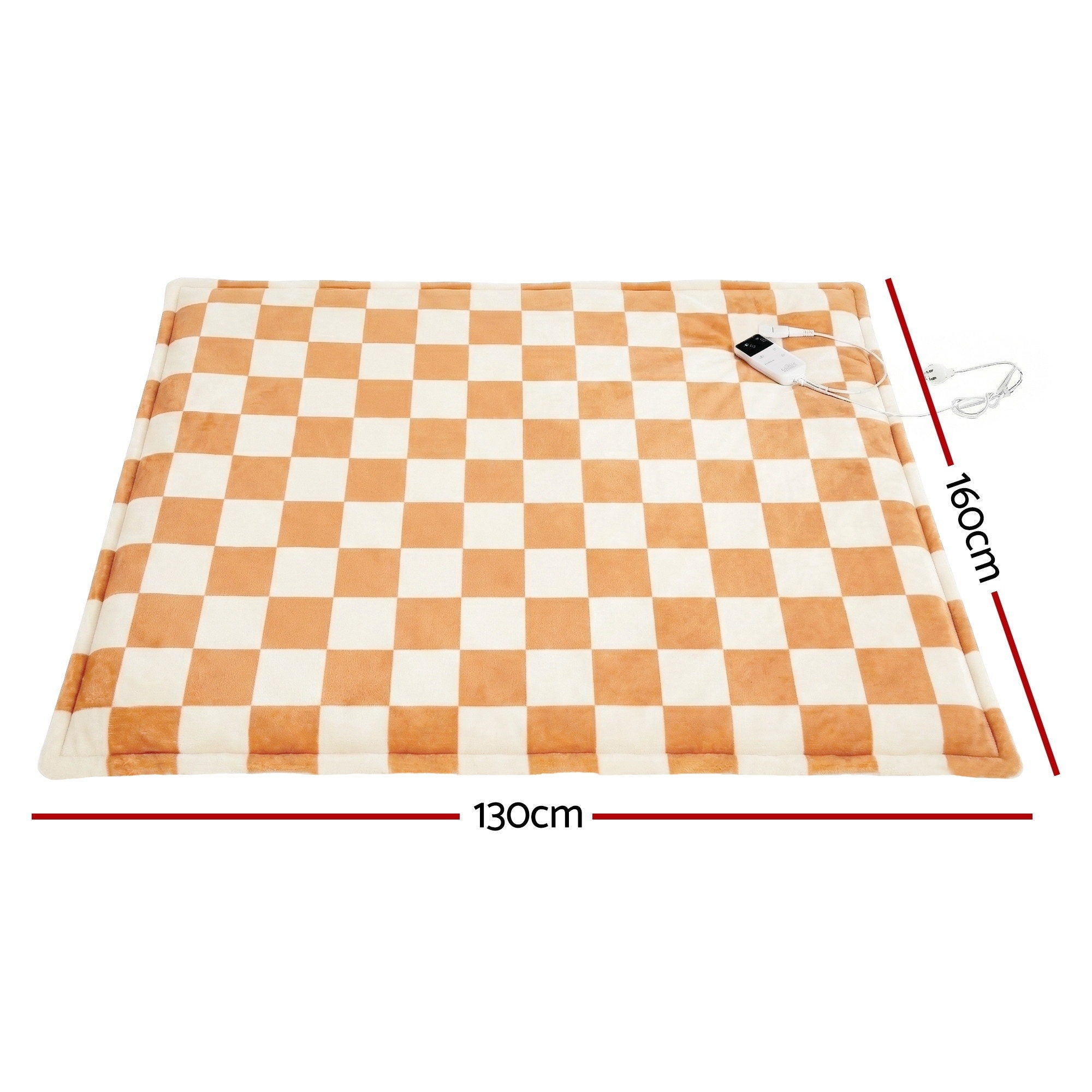 Giselle Electric Throw Rug Dual Side Fleece Flannel Heated Blanket Yellow-Home &amp; Garden > Bedding > Blankets &amp; Throws-PEROZ Accessories