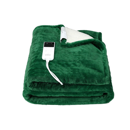 Giselle Electric Throw Rug Heated Blanket Double Sided Green-Home &amp; Garden &gt; Bedding &gt; Blankets &amp; Throws-PEROZ Accessories