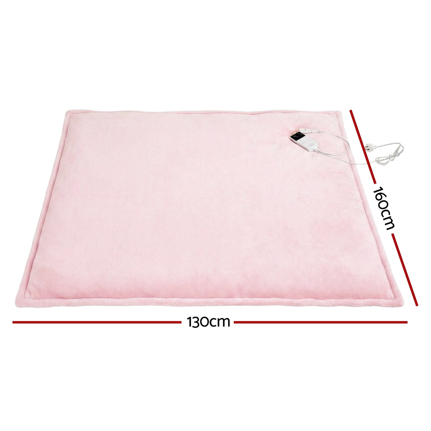 Giselle Electric Throw Rug Dual Side Fleece Flannel Heated Blanket Pink-Home &amp; Garden > Bedding > Blankets &amp; Throws-PEROZ Accessories