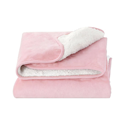 Giselle Electric Throw Rug Dual Side Fleece Flannel Heated Blanket Pink-Home &amp; Garden > Bedding > Blankets &amp; Throws-PEROZ Accessories