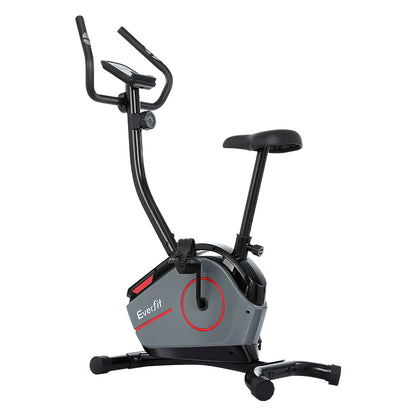 Everfit Magnetic Exercise Bike 8 Levels Upright Bike Fitness Home Gym Cardio-Sports &amp; Fitness &gt; Bikes &amp; Accessories-PEROZ Accessories