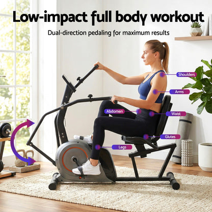 Everfit Exercise Bike Recumbent Cycling Magnetic Bluetooth App Connect Home Gym-Sports &amp; Fitness > Exercise, Gym &amp; Fitness > Exercise Bikes-PEROZ Accessories