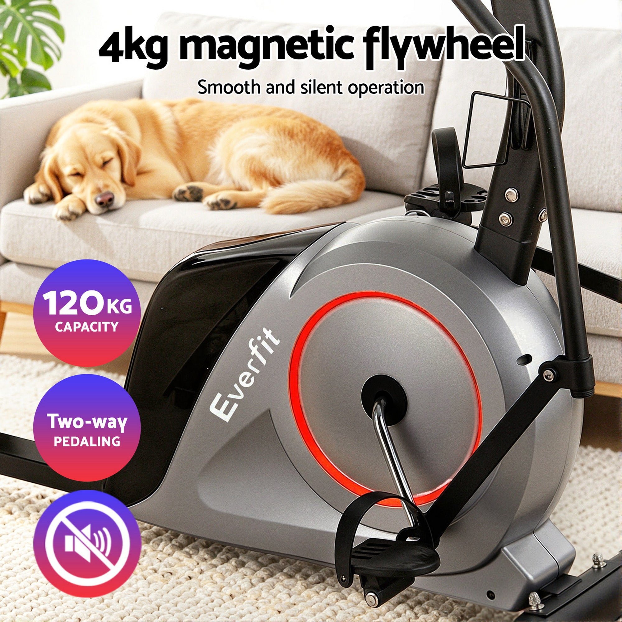 Everfit Exercise Bike Recumbent Cycling Magnetic Bluetooth App Connect Home Gym-Sports &amp; Fitness > Exercise, Gym &amp; Fitness > Exercise Bikes-PEROZ Accessories