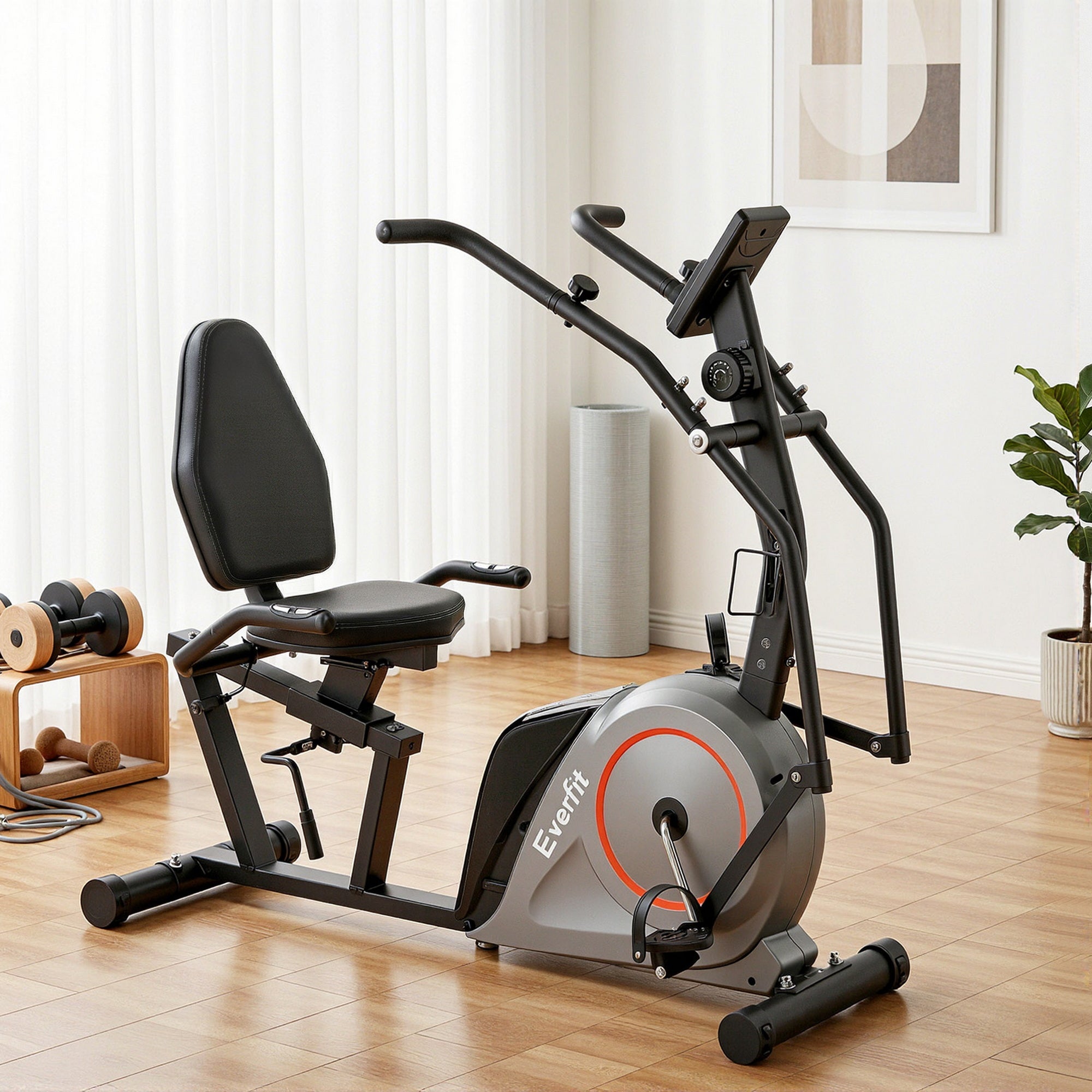 Everfit Exercise Bike Recumbent Cycling Magnetic Bluetooth App Connect Home Gym-Sports &amp; Fitness > Exercise, Gym &amp; Fitness > Exercise Bikes-PEROZ Accessories
