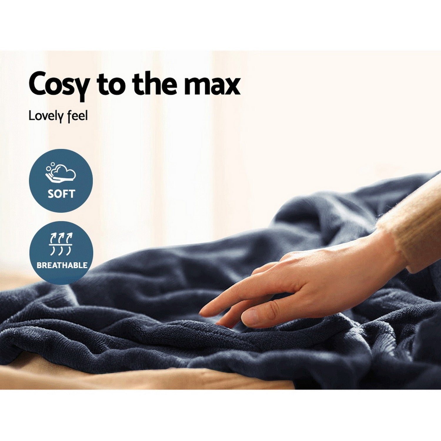 Giselle Bedding Heated Electric Throw Rug Fleece Sunggle Blanket Washable Charcoal-Electric Throw Blanket-PEROZ Accessories