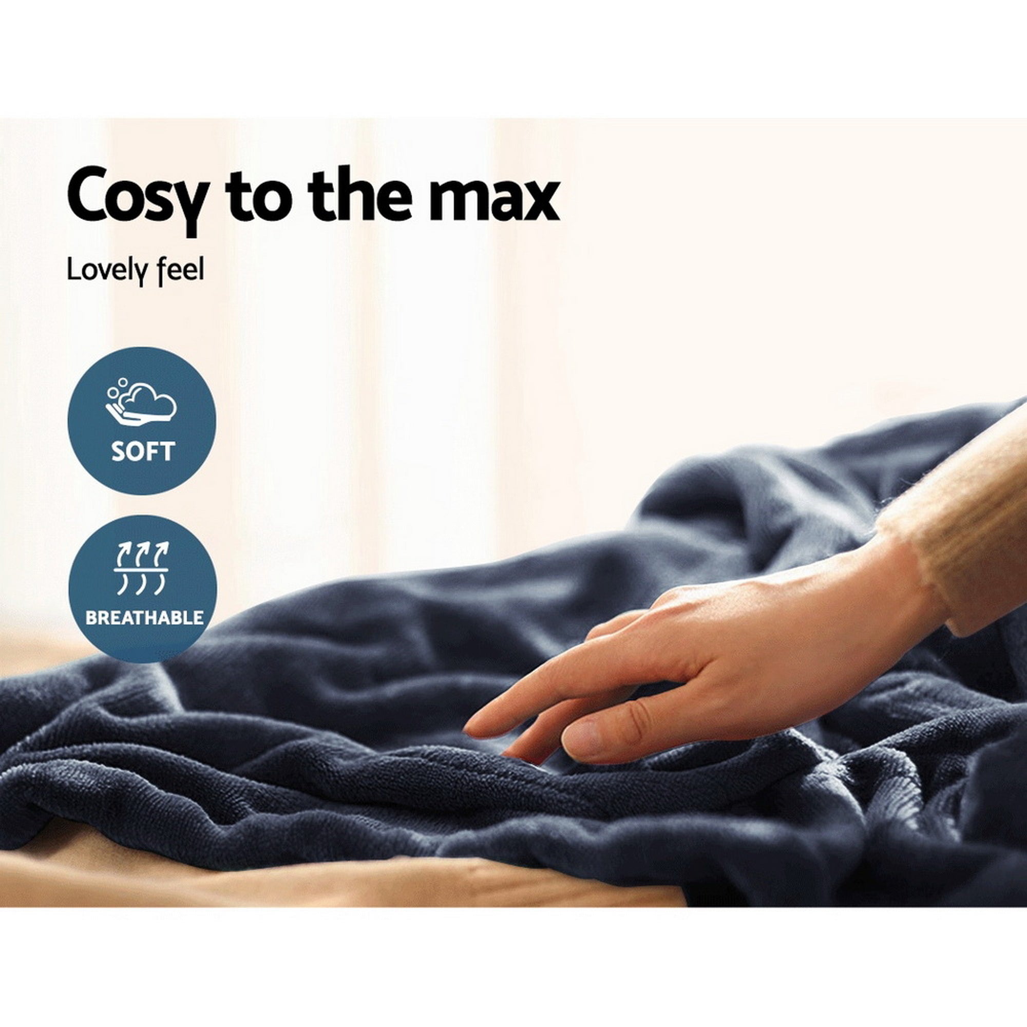 Giselle Bedding Heated Electric Throw Rug Fleece Sunggle Blanket Washable Charcoal-Electric Throw Blanket-PEROZ Accessories