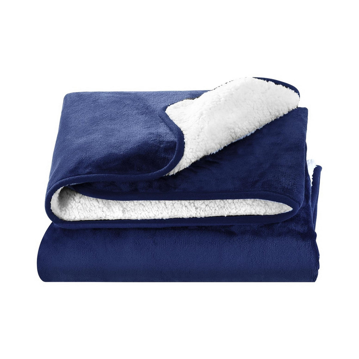Giselle Electric Throw Rug Heated Blanket Washable Snuggle Flannel Winter Navy-Electric Throw Blanket-PEROZ Accessories