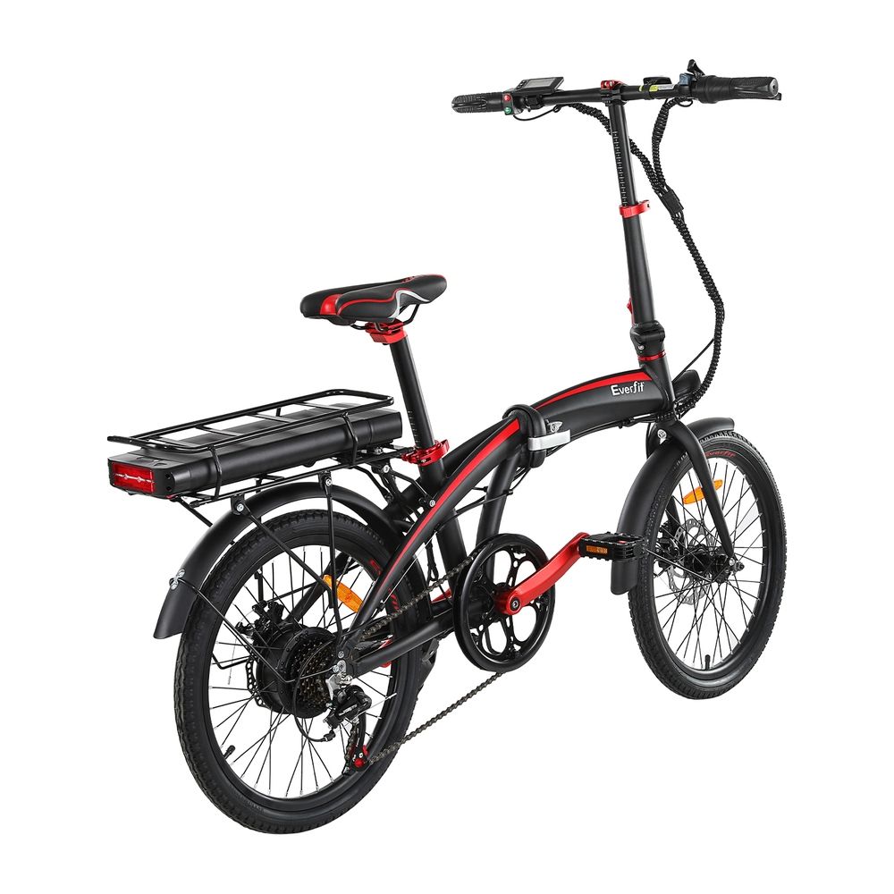 Everfit Folding Electric Bike Urban City Bicycle eBike Rechargeable Battery 250W-Sports &amp; Fitness > Bikes &amp; Accessories > Bicycles-PEROZ Accessories