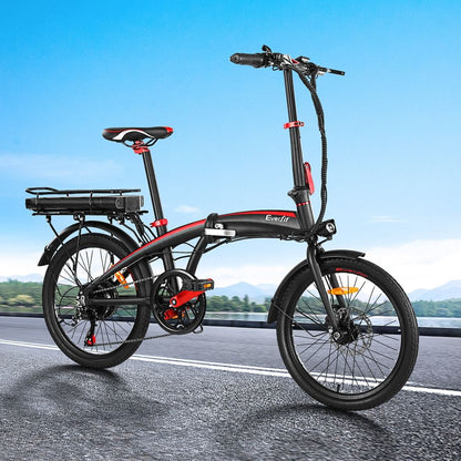 Everfit Folding Electric Bike Urban City Bicycle eBike Rechargeable Battery 250W-Sports &amp; Fitness > Bikes &amp; Accessories > Bicycles-PEROZ Accessories