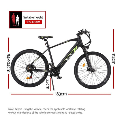 Everfit 27.5 Inch Electric Bike Mountain Bicycle eBike Battery 21 Speed-Sports &amp; Fitness > Bikes &amp; Accessories > Bicycles-PEROZ Accessories