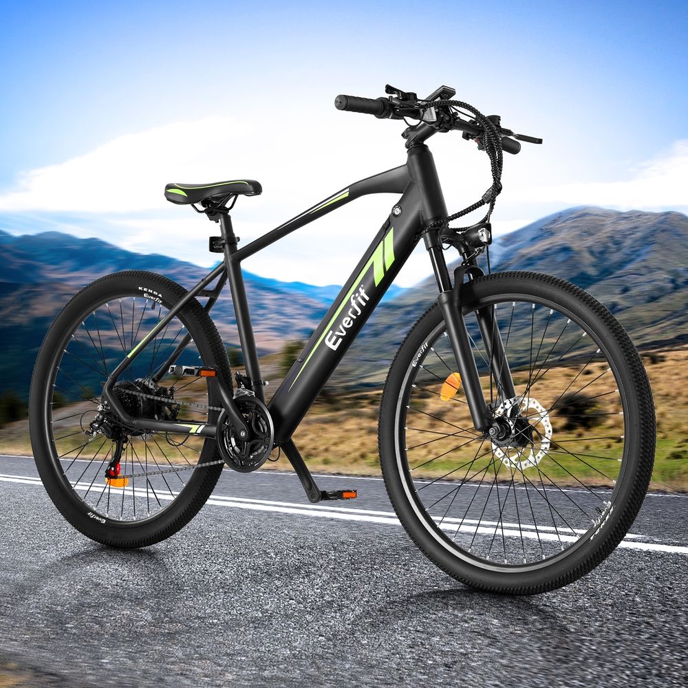 Everfit 27.5 Inch Electric Bike Mountain Bicycle eBike Battery 21 Speed-Sports &amp; Fitness > Bikes &amp; Accessories > Bicycles-PEROZ Accessories