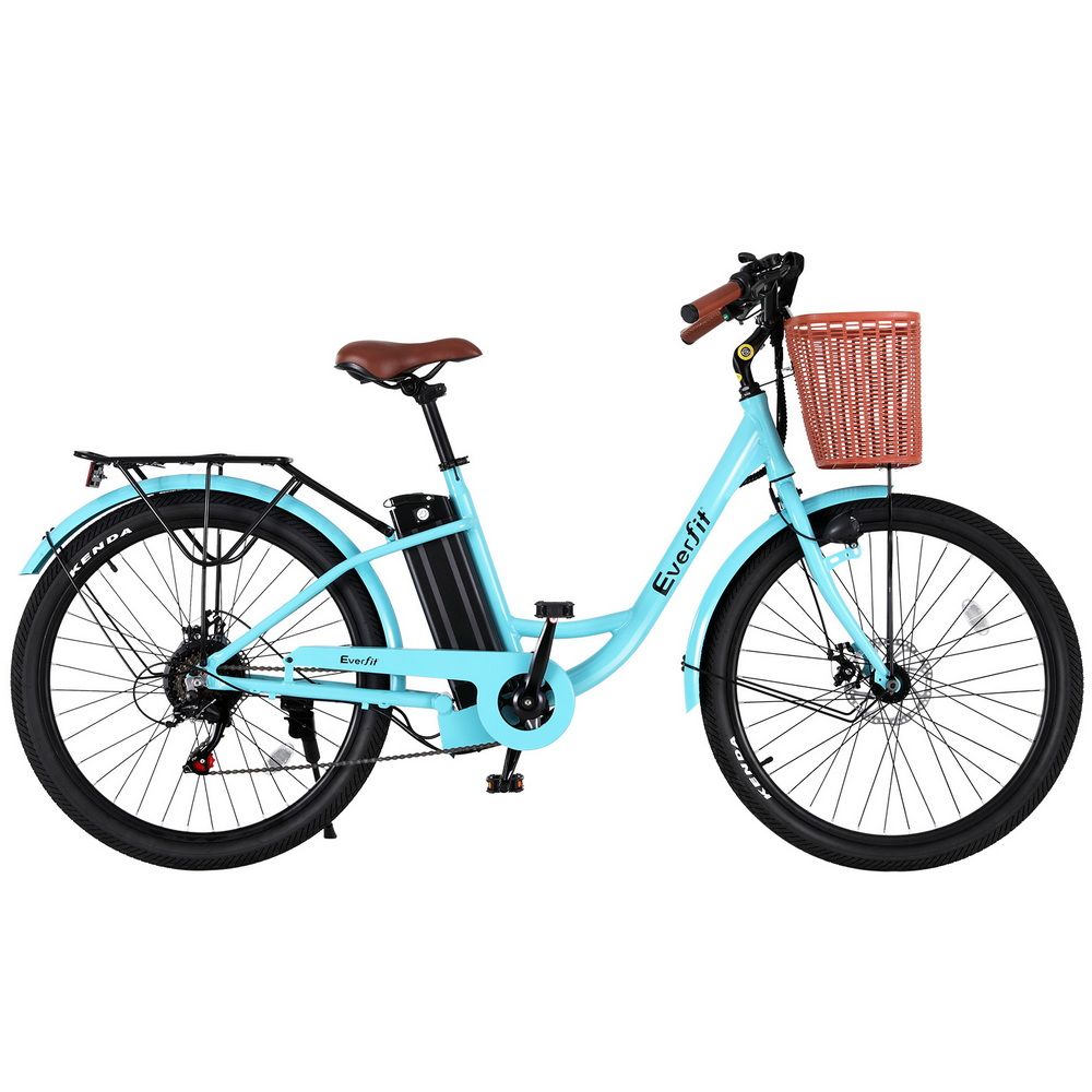 Everfit 26" Electric Bike City Bicycle eBike e-Bike Commuter w/ Battery BL-Sports &amp; Fitness > Bikes &amp; Accessories > Bicycles-PEROZ Accessories