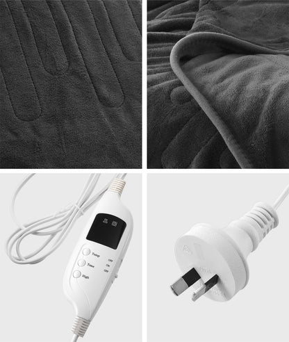 Bedra Electric Blanket Washable Heated Throw Rug Coral Fleece-Heated Throw Rugs-PEROZ Accessories