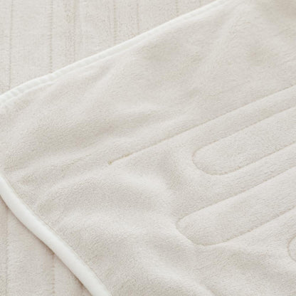 Bedra Electric Heated Throw Rug Washable Flannel Cream-Heated Throw Rugs-PEROZ Accessories