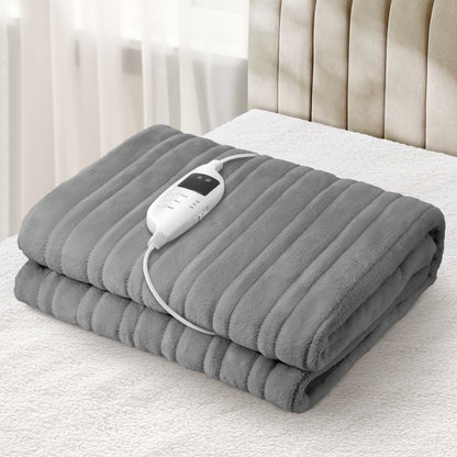 Bedra Electric Heated Throw Rug Washable Silver-Heated Throw Rugs-PEROZ Accessories