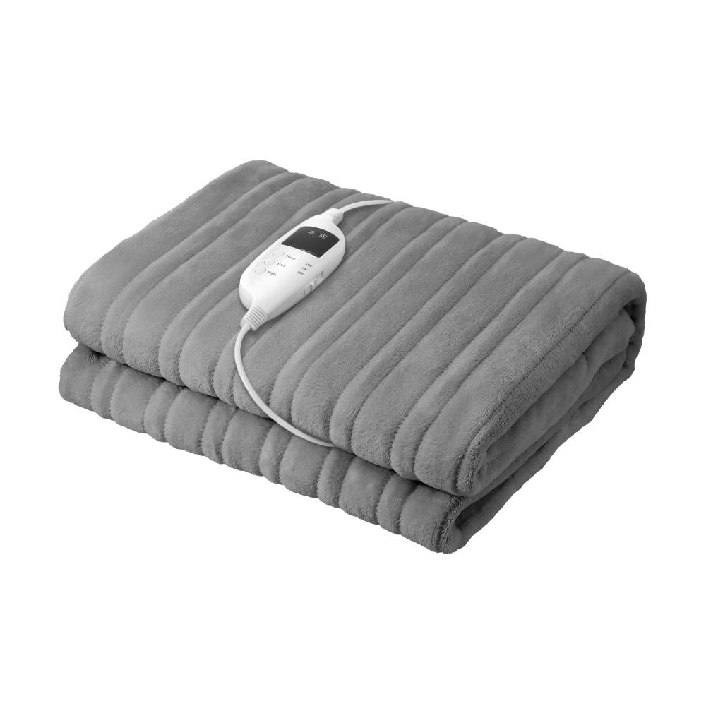 Bedra Electric Heated Throw Rug Washable Silver-Heated Throw Rugs-PEROZ Accessories