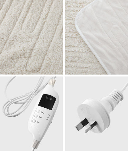 Bedra Heated Throw Rug Blanket Washable Sherpa Flannel-Heated Throw Rugs-PEROZ Accessories