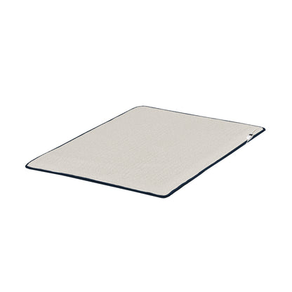 Bedra Electric Heated Blanket Washable Throw Rug Sherpa Coral Fleece Navy Beige-Heated Throw Rug-PEROZ Accessories