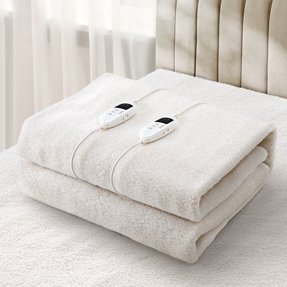 Bedra Electric Blanket Fleece Fully Fitted Washable King-Electric Blankets-PEROZ Accessories