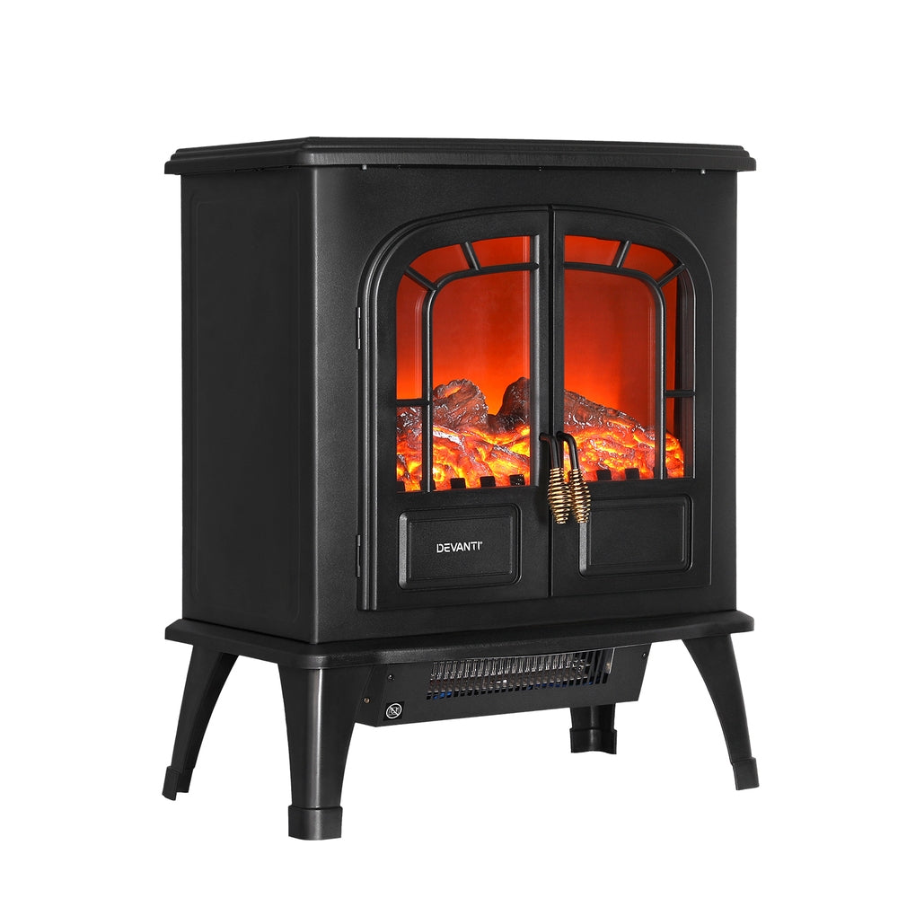 Devanti Electric Fireplace Fire Heaters 2000W-Appliances &gt; Heaters-PEROZ Accessories