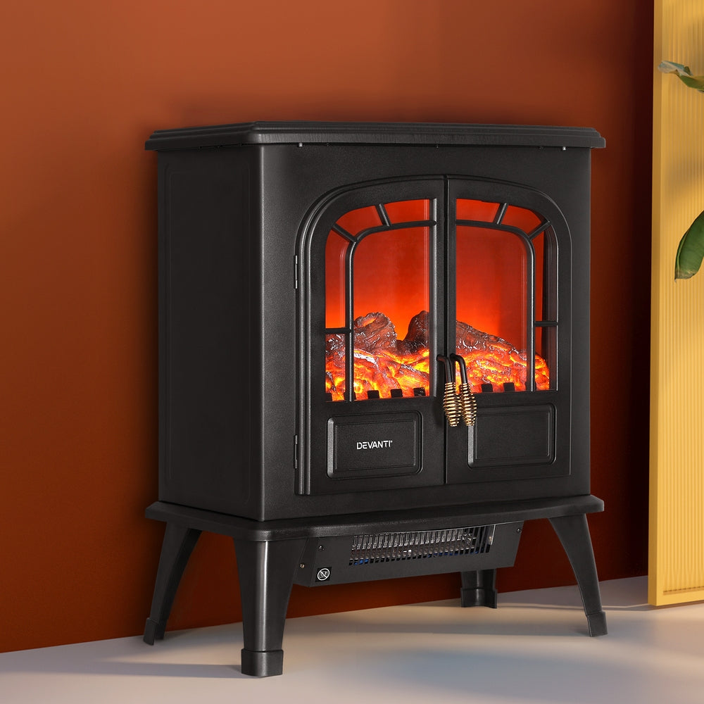 Devanti Electric Fireplace Fire Heaters 2000W-Appliances &gt; Heaters-PEROZ Accessories