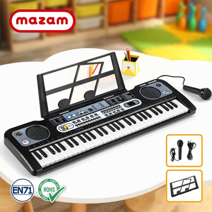 Mazam 61 Keys Piano Keyboard Electronic Musical Toy Gift w/ Microphone Holder-Electric Keyboard-PEROZ Accessories