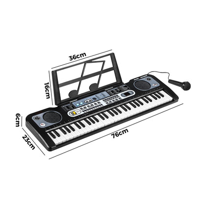 Mazam 61 Keys Piano Keyboard Electronic Musical Toy Gift w/ Microphone Holder-Electric Keyboard-PEROZ Accessories