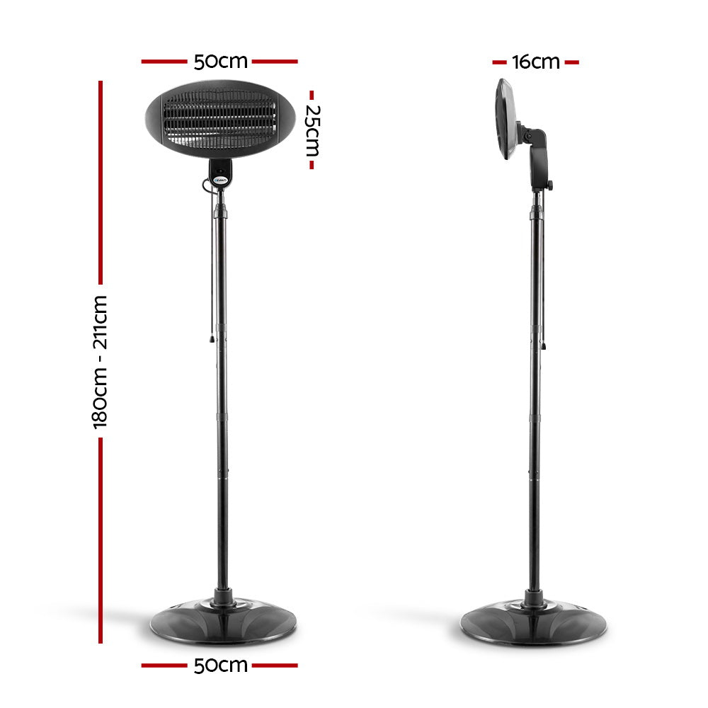 Devanti Electric Patio Heater 2000W-Heaters-PEROZ Accessories