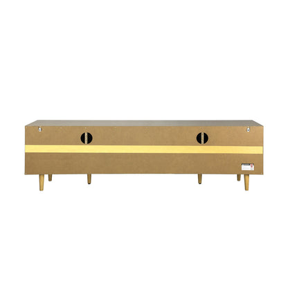Oikiture TV Cabinet Entertainment Unit Stand Storage Unique Door Furniture 160CM-Entertainment Unit-PEROZ Accessories