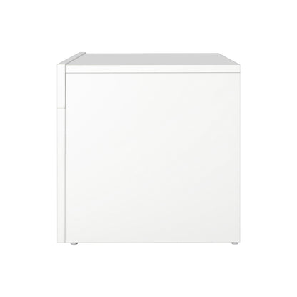 Oikiture TV Cabinet Entertainment Unit Stand RGB LED Gloss Furniture 130cm White-Entertainment Unit-PEROZ Accessories