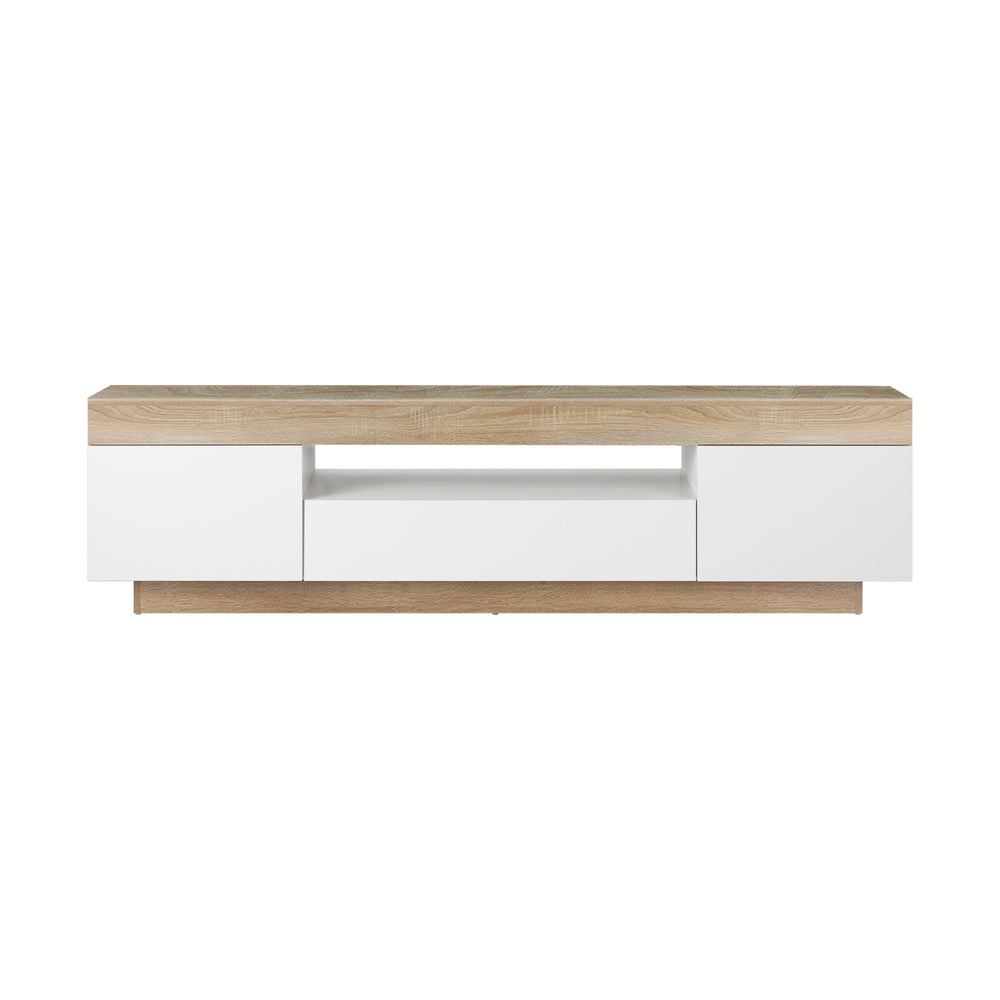 Oikiture TV Cabinet Entertainment Unit Stand RGB LED Storage Furniture 180cm-Entertainment Unit-PEROZ Accessories