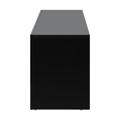 Oikiture TV Cabinet Entertainment Unit Stand LED RGB Gloss Furniture Black 180CM-Entertainment Unit-PEROZ Accessories