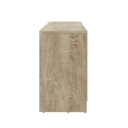 Oikiture TV Cabinet Entertainment Unit Stand RGB LED Oak 180cm-Entertainment Unit-PEROZ Accessories