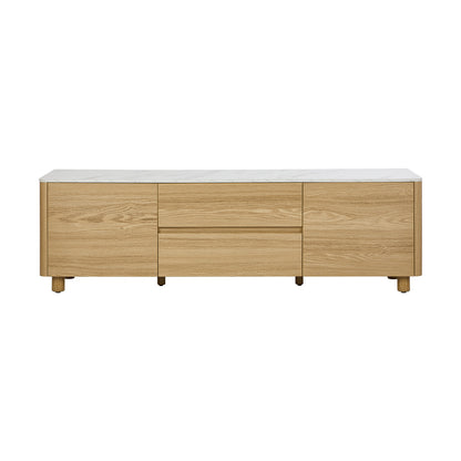 Oikiture TV Cabinet Entertainment Unit Stand 160cm Natural-Entertainment Unit-PEROZ Accessories