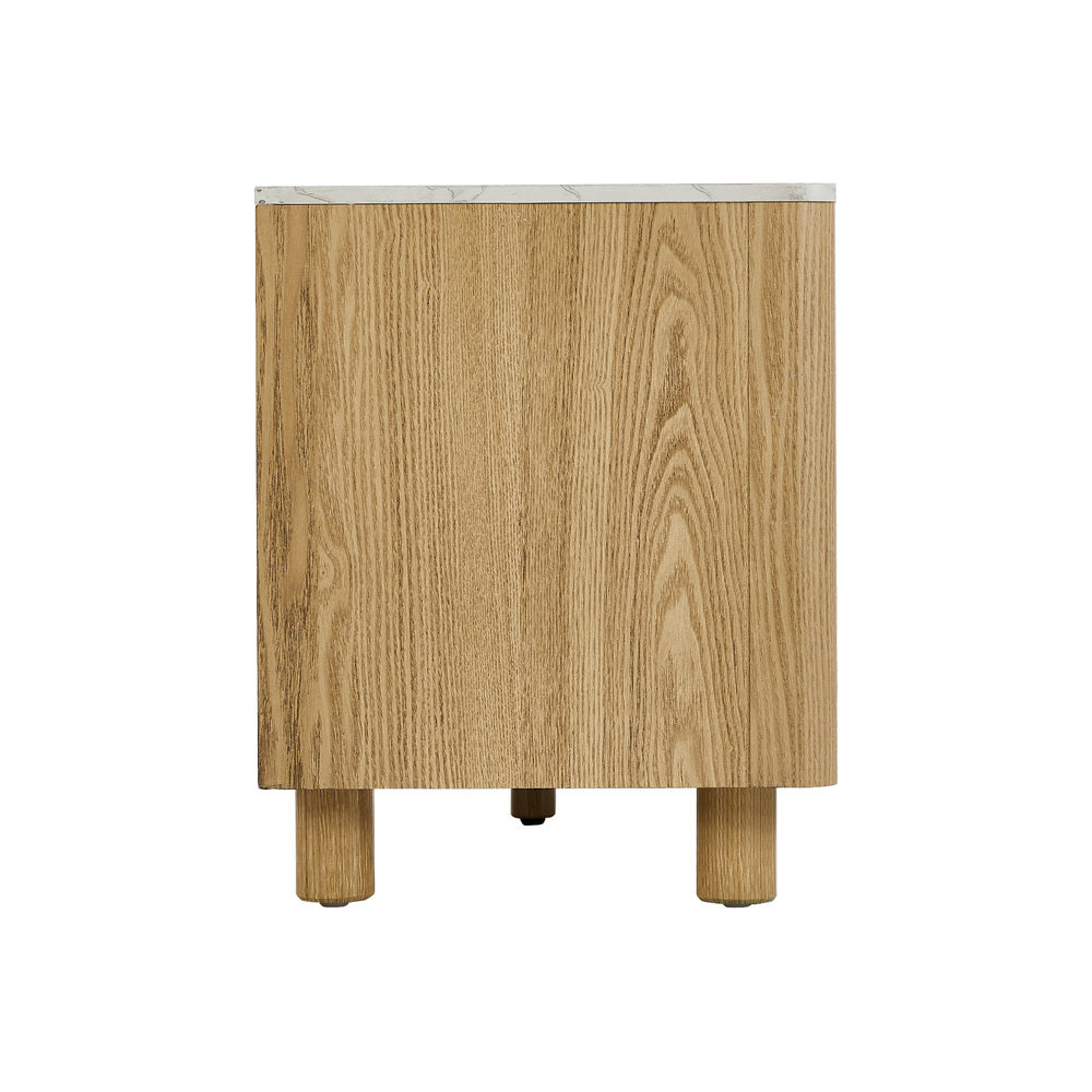 Oikiture TV Cabinet Entertainment Unit Stand 160cm Natural-Entertainment Unit-PEROZ Accessories
