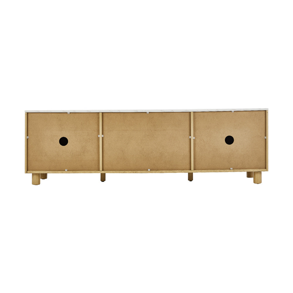 Oikiture TV Cabinet Entertainment Unit Stand 160cm Natural-Entertainment Unit-PEROZ Accessories