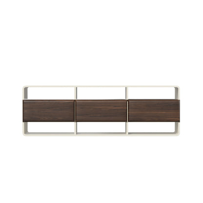 Oikiture TV Cabinet Entertainment Unit Stand 3 Drawers 6 Open Shelves 140cm-Entertainment Unit-PEROZ Accessories