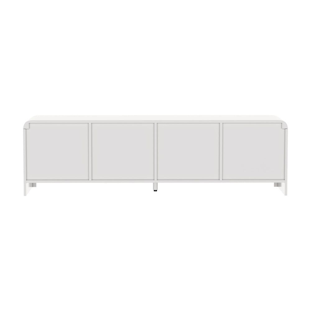 Oikiture TV Cabinet Entertainment Unit Stand 160cm Fluted Doors-Entertainment Unit-PEROZ Accessories