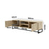Oikiture TV Cabinet Storage Drawer Shelf 160cm Oak-Entertainment Units-PEROZ Accessories