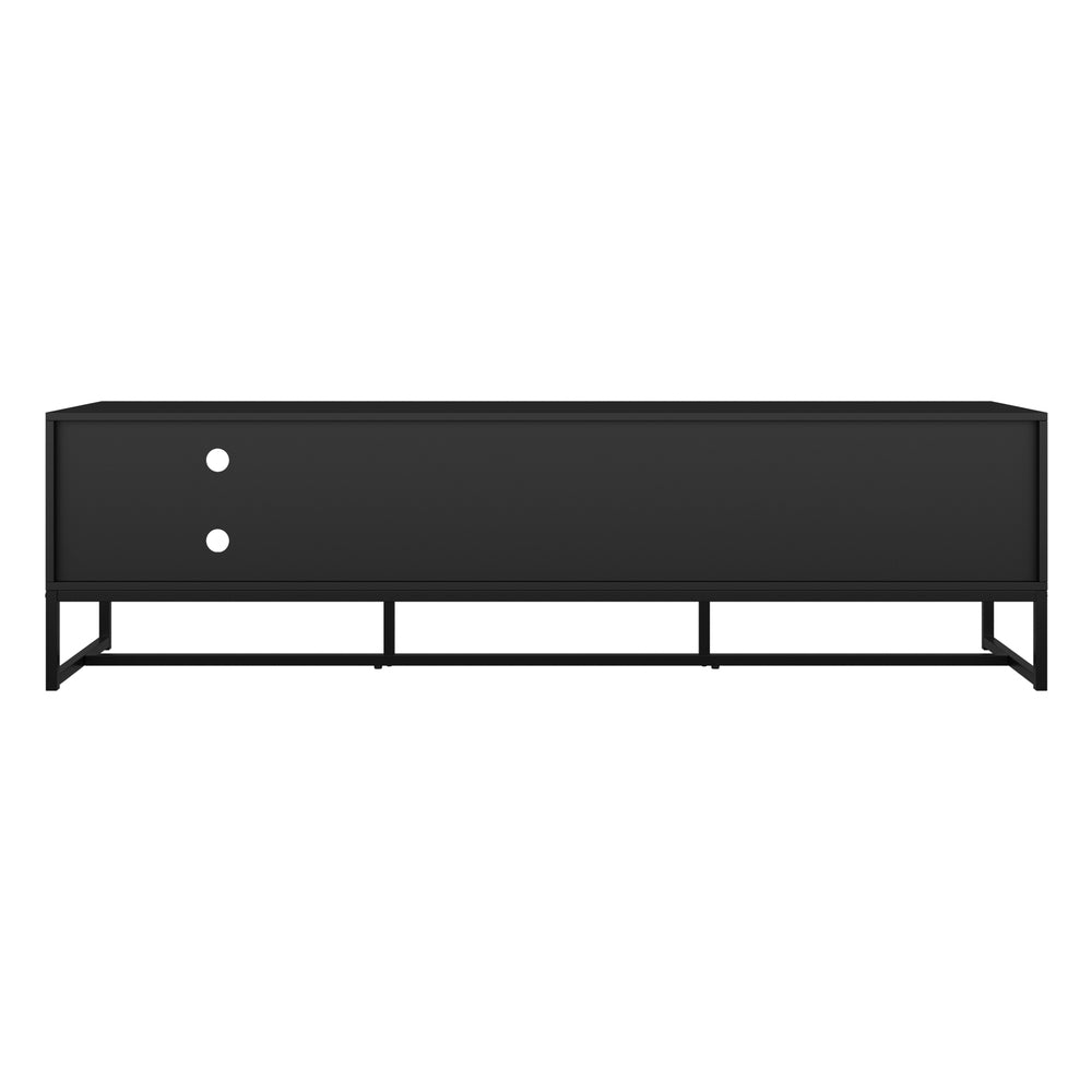 Oikiture TV Stand Cabinet Entertainment Unit 180cm Black &amp; Natural-Entertainment Unit-PEROZ Accessories