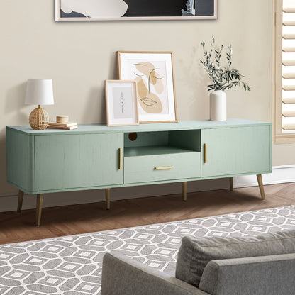 Oikiture TV Cabinet Entertainment Unit Stand 160cm Green-Entertainment Units-PEROZ Accessories