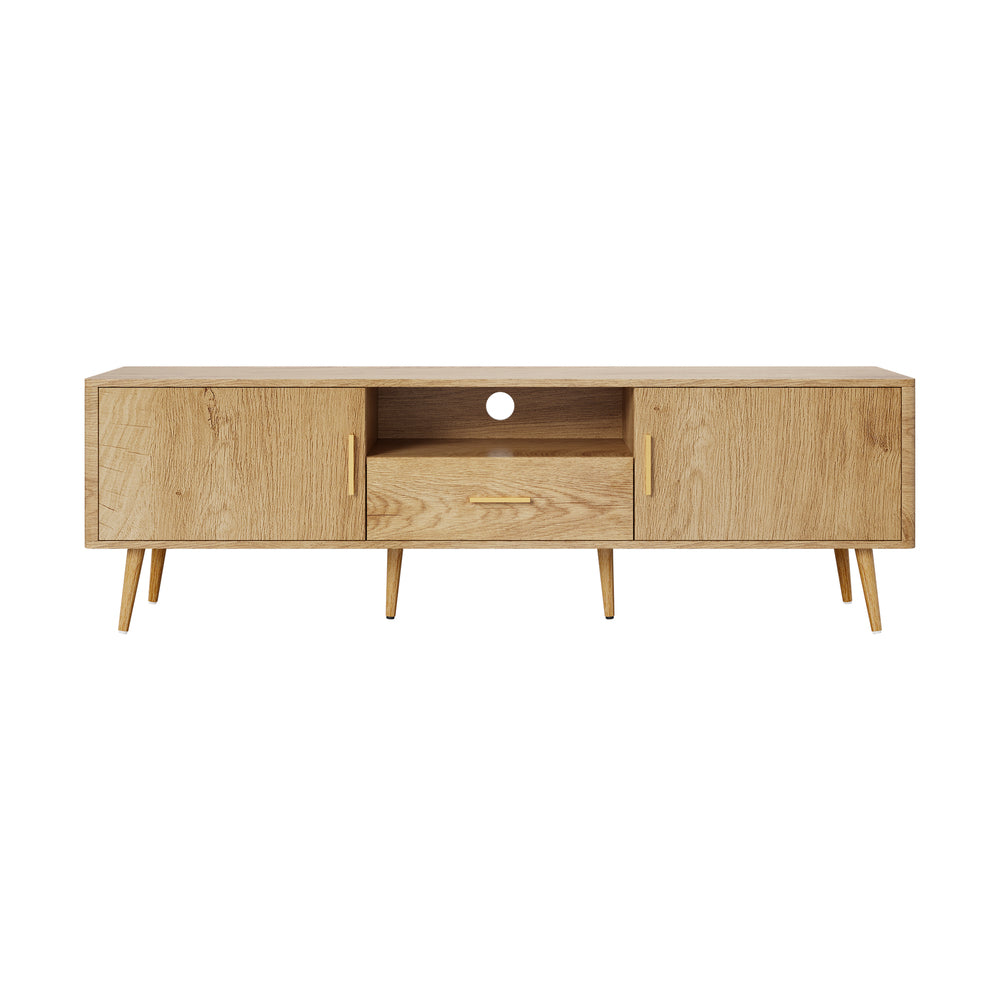 Oikiture TV Cabinet Entertainment Unit Stand 160cm Natural-Entertainment Unit-PEROZ Accessories