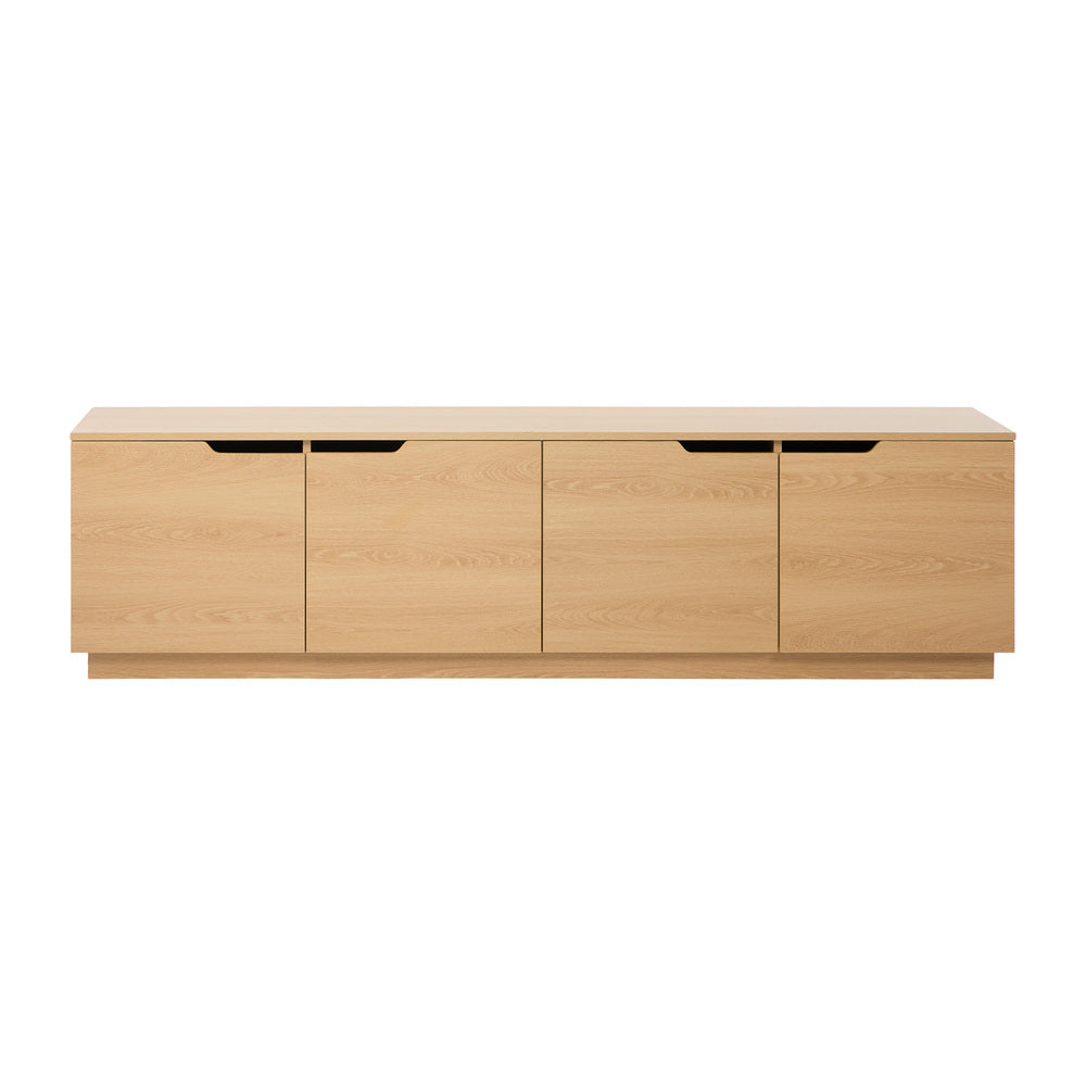 Oikiture TV Cabinet Entertainment Unit Wooden Storage Shelf 180cm-Entertainment Unit-PEROZ Accessories