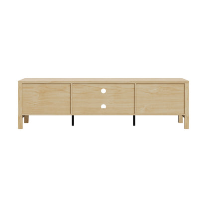 Oikiture TV Cabinet Entertainment Unit Stand 160cm Natural-Entertainment Unit-PEROZ Accessories